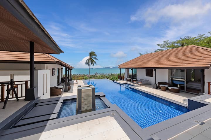 Luxury Sea View Villa With Lush Tropical Garden - Koh Samui