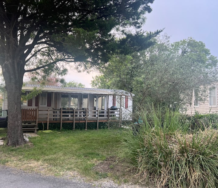 Bungalow 8 Personnes éQuipé Camping 4 éToiles - Carnon