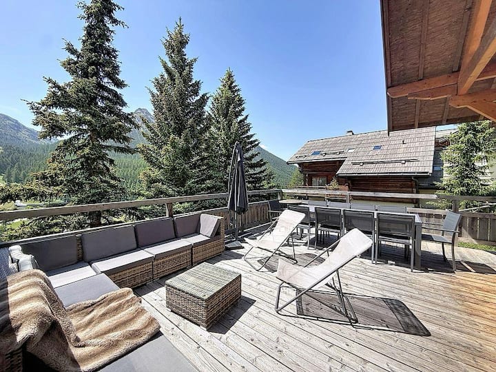 Chalet Eskimo 10 Pers Terrasse Sud & Cheminée - Montgenèvre
