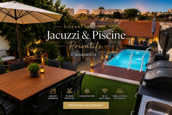 ÉLégant T2 Jacuzzi Et Piscine Privatifs - 馬賽