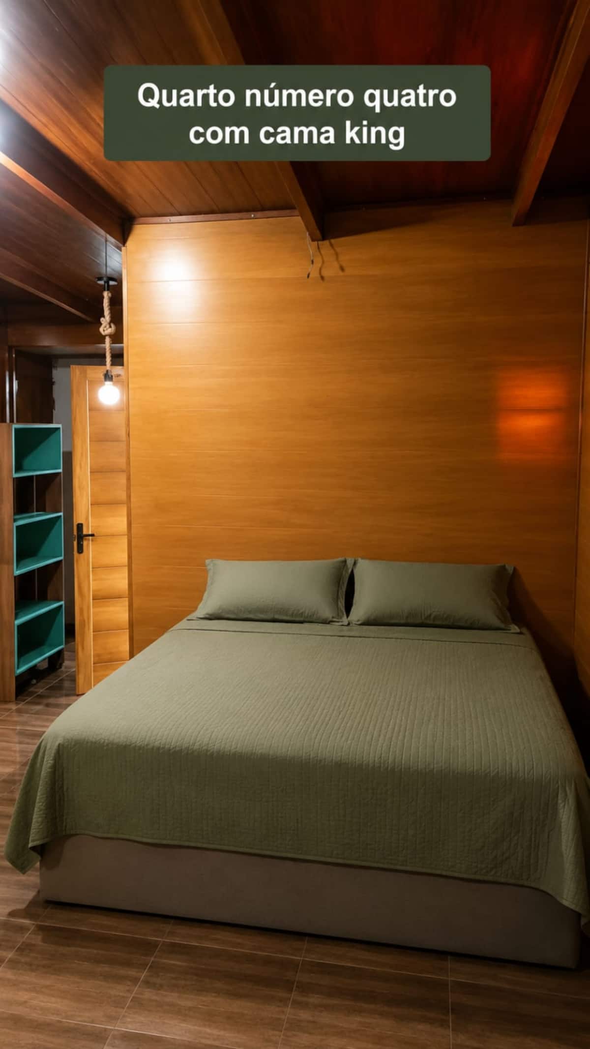 Quarto climatizado com camas confortáveis