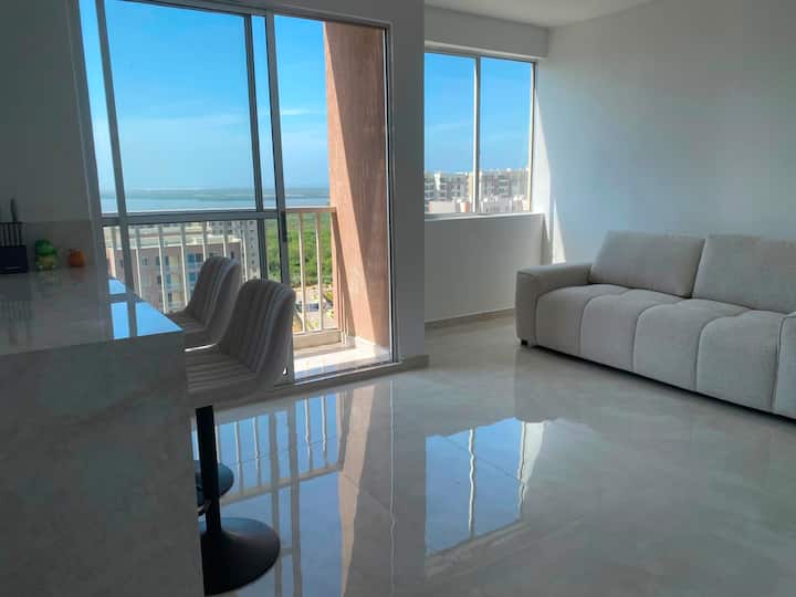 Brand-new 16th-floor Apt With Lagoon View - Puerto Colombia