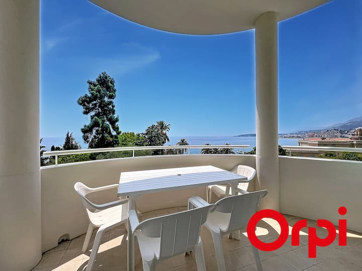 Appartement Charmant, Vue Mer - 4 Pers. - Menton