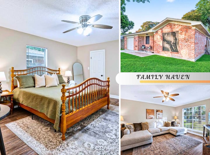 Family Getaway: 4br, Bbq Yard, Steps To Park - Baytown, TX