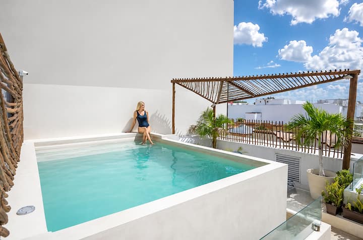 1 Bdrm I Rooftop Pool I Ac I Wifi I Smart Tv - Playa del Carmen