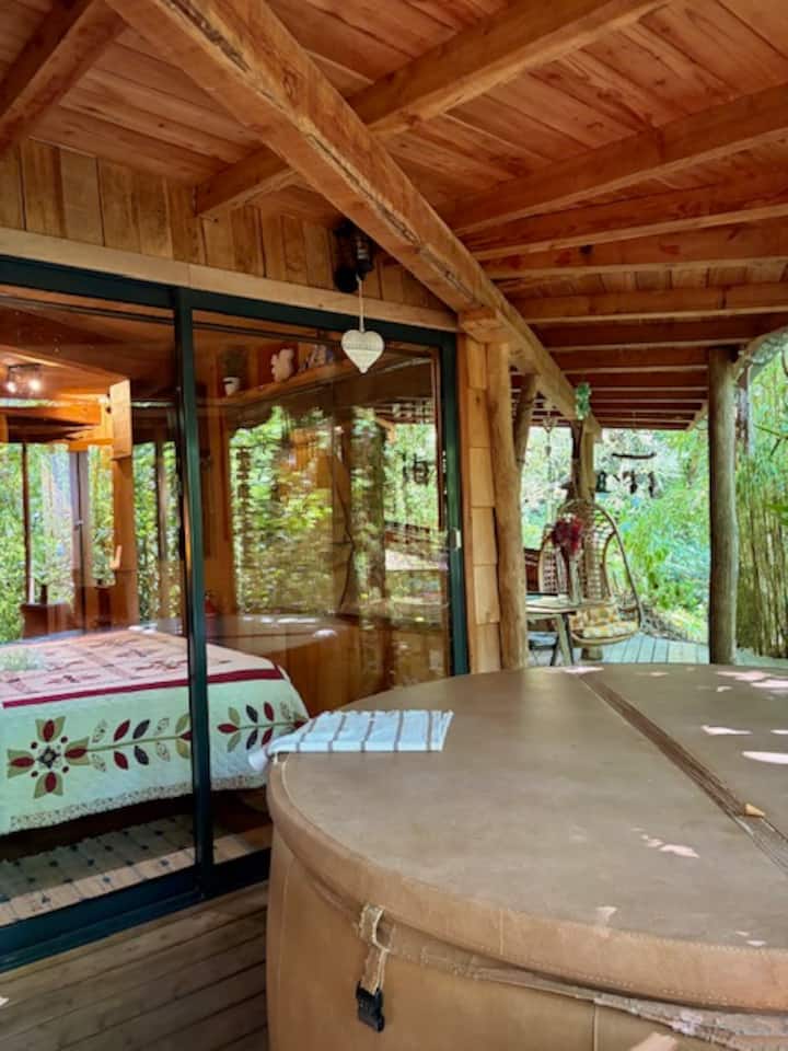 Cabane Pachamama Cachée Avec Jacuzzi Privatif - Pays basque français