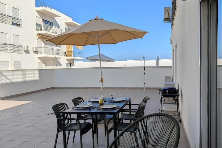 Meia Praia Terrace Apartment With Garage - Lagos
