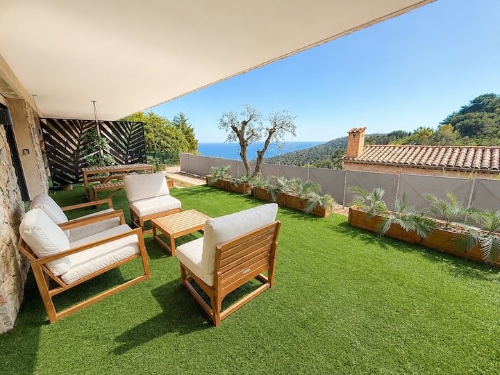4 - Appart' Terrasse Vue Mer Et Château De Eze - Èze