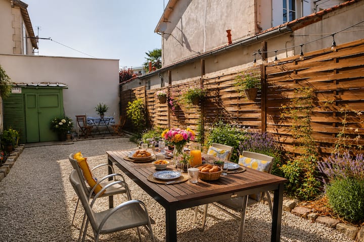Maison British Chic Avec Jardin Privé - La Rochelle