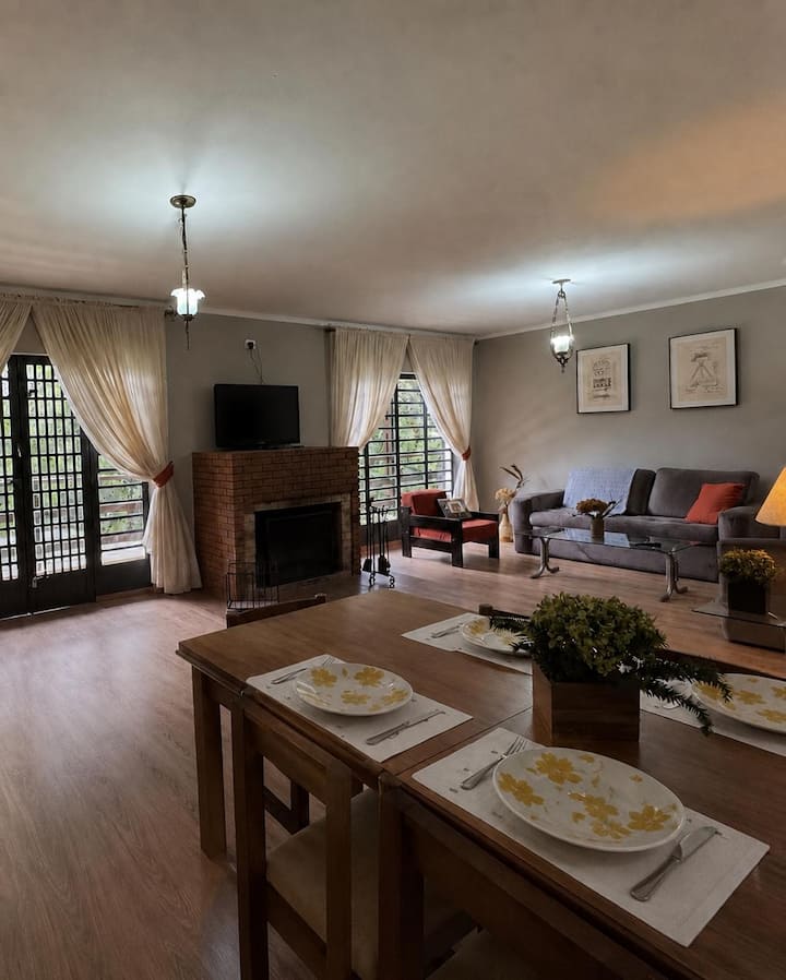 Cook Over Fireplace Mountain home surrounded by nature, with a fireplace and peace and ...