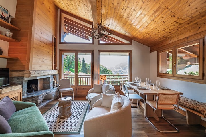Vue Panoramique, Piscine, Village & Pistes De Ski - Megève