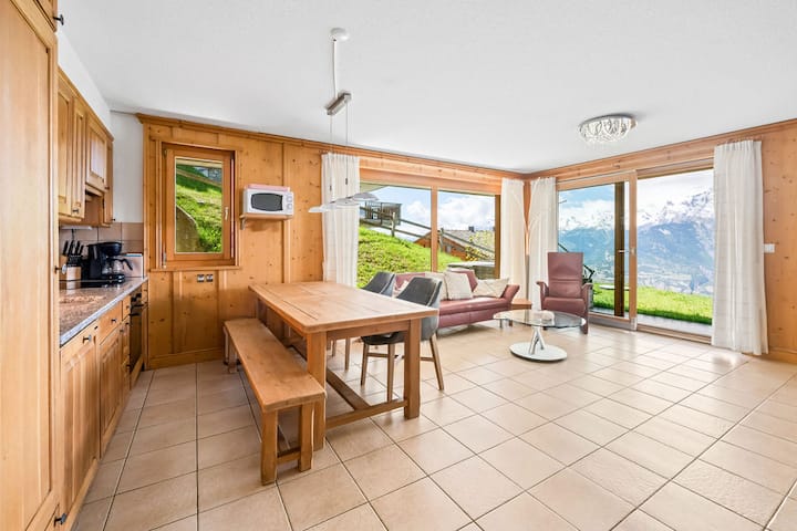 Appartement 3.5 Pièces, Jacuzzi Et Vue Panoramique - Veysonnaz
