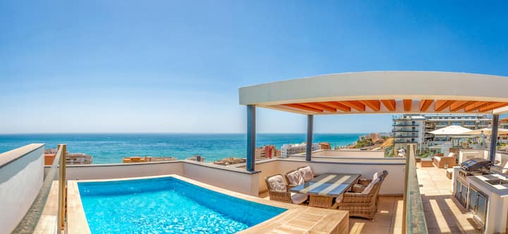 Sunrise | Sea-view Penthouse Private Rooftop Pool - フエンヒロラ