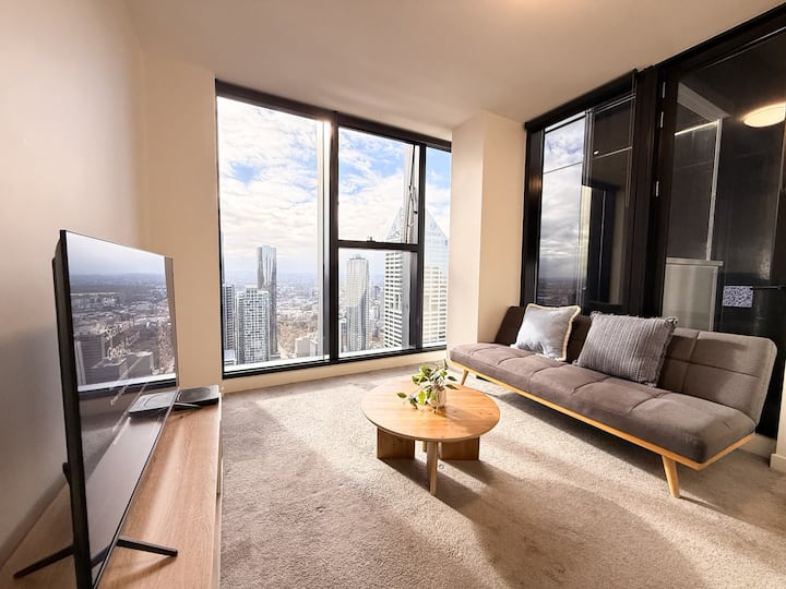 L55 Skyhigh Cityview Cozy 1br Apt | Southerncross - Melbourne