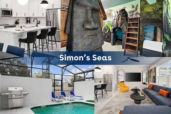 Simon's Seas | Volcano Br, Fab Decor, Near Airport - Orlando, FL