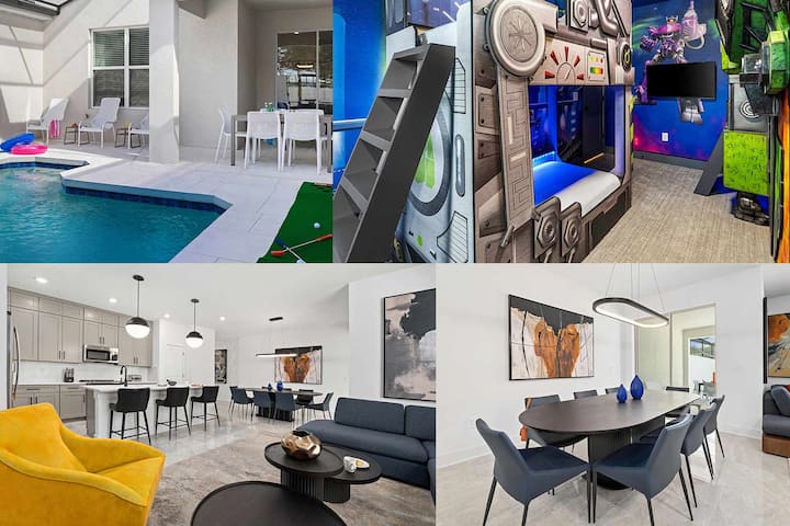 Poppy's Palace | Luxe Brs, Grand Lr/dr, Near Parks - 올랜도
