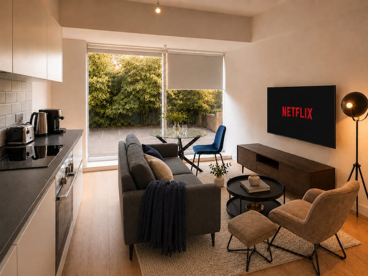Lux Flat | Ac | Parking | Gym | Workspace - Brentford