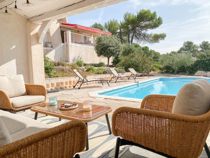 Jolie Maison Avec Piscine Privée Et Vue Dégagée - Esparron-de-Verdon