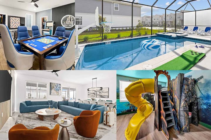 Mammoth Manor | Huge Villa W Theater, Arcade, Pool - Orlando, FL