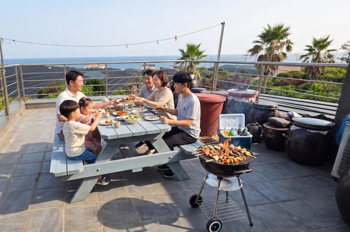 [Ocean View] Big Family, 3br/3ba, Loft, Bbq - Corée du Sud