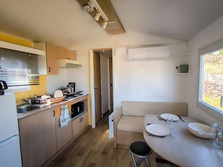 Mobil Home Climatisé, Animaux Acceptés - 4 Pers. - La Franqui
