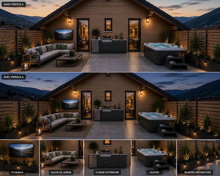 Suite Prestige / Spa Et Terrasse Panoramique Privé - Cluses