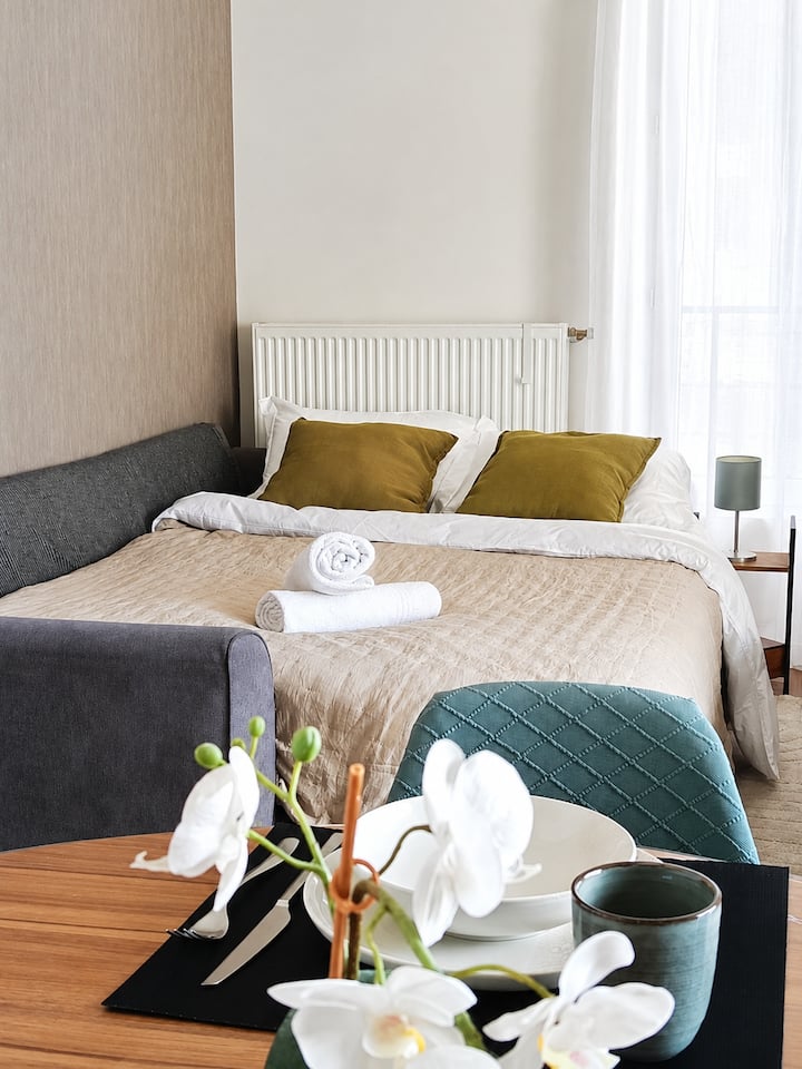 Studio Cocon Premium Avec Balcon Et Parking Facile - Mennecy