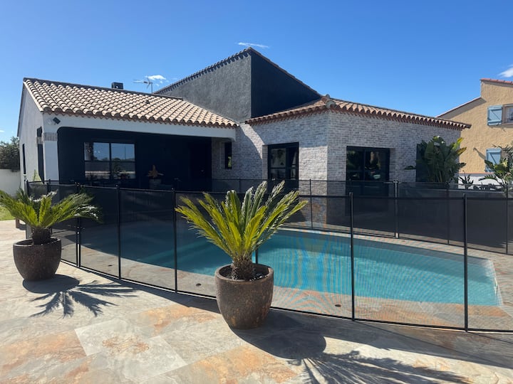 Villa Piscine Privée  Plage 2 Km 8 Personnes - Saint-Cyprien