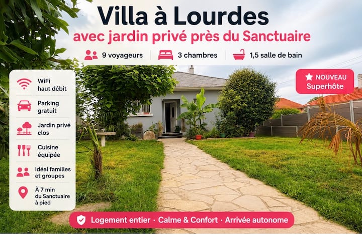Villa Lourdes Avec Jardin Privé Près Du Sanctuaire - Lourdes