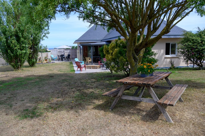 Maison Familiale Jardin Terrasse Vue Mer - Plouguerneau