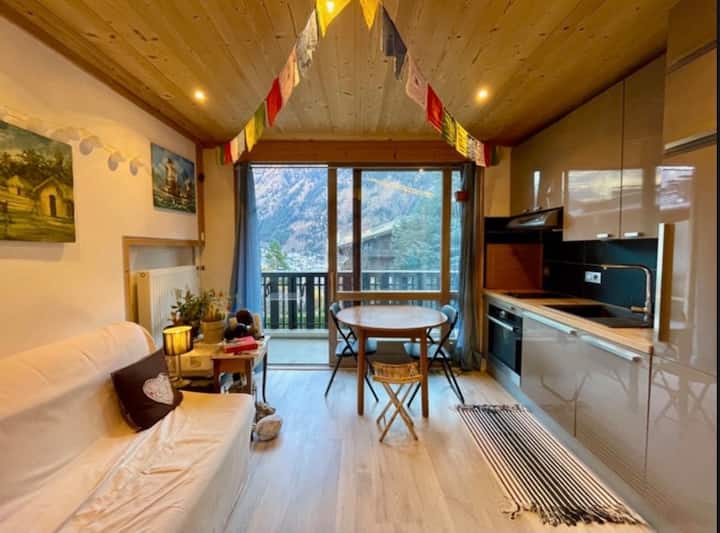 Central Cosy Studio, Mont Blanc View, Parking - 霞慕尼