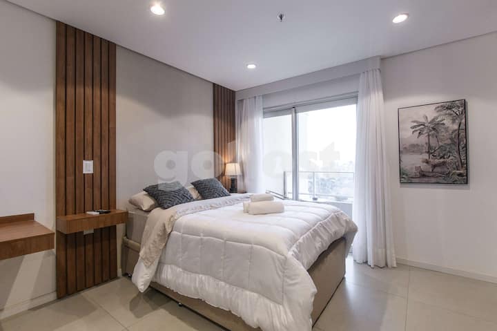 Brand New Studio With Workspace & Bbq Balcony - 파라과이