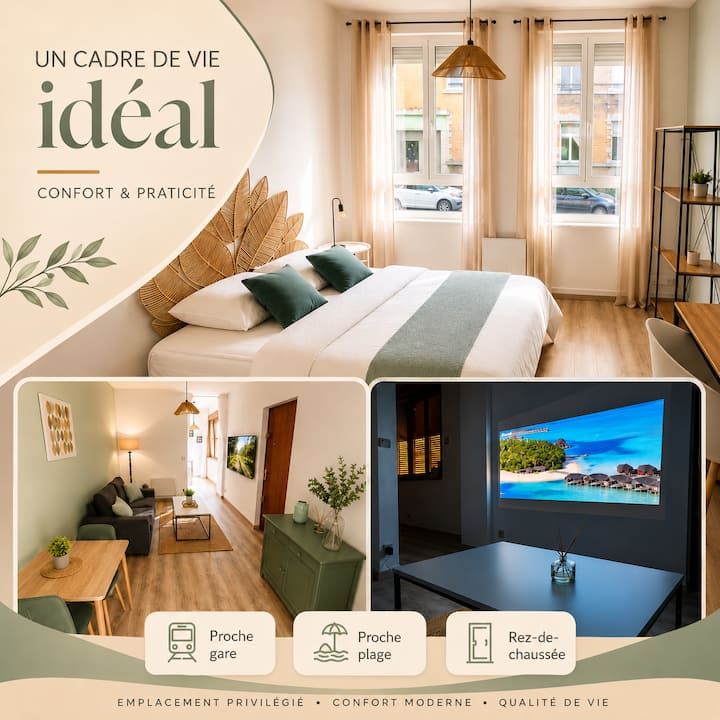 Lécrin Urbain Rdc 500m De La Gare - Calais