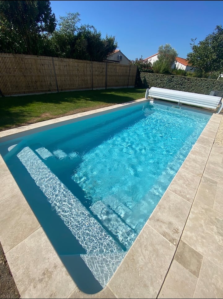 Maison Familiale Avec Piscine Privée - Moutiers-les-Mauxfaits