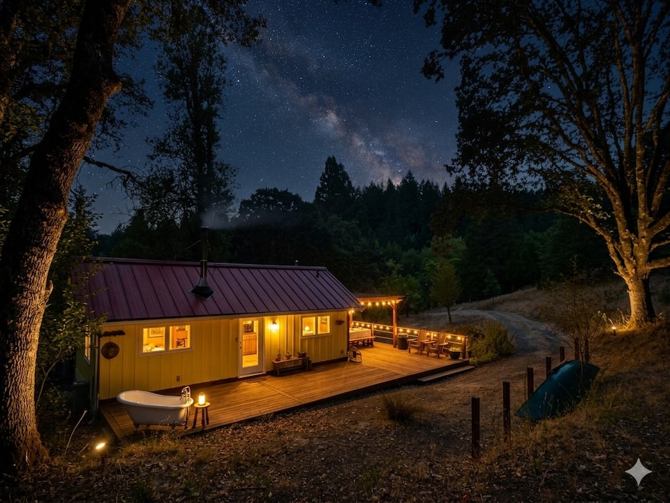 Sunshine Cabin, near the Avenue of the Giants, Garberville, California, United States, photo 4 of 10