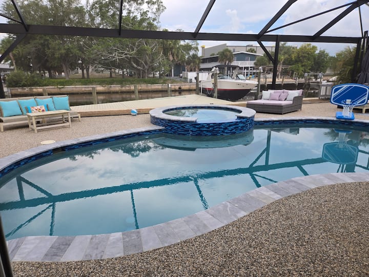 Pool, Boat Dock & Canal Views - Anna Maria, FL