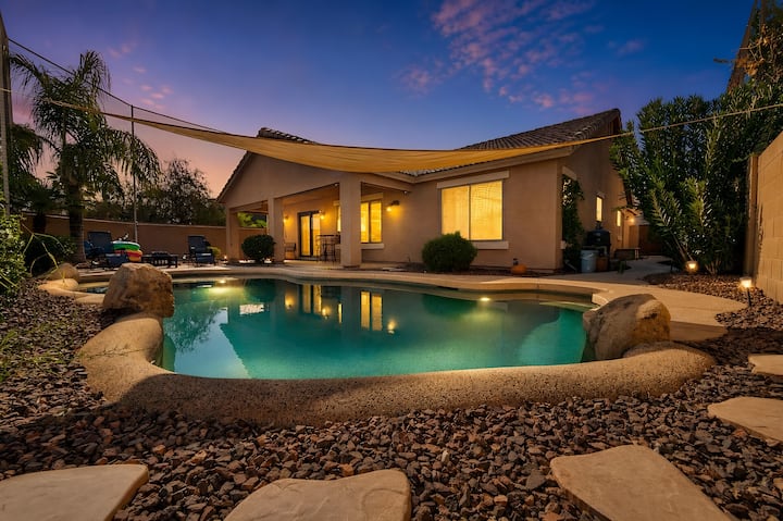 3br Pool Oasis | Golf Views | 8 Mins To Olive Mill - Queen Creek, AZ