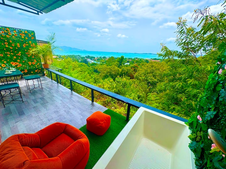 Stunning Hillside Studio With Panoramic Sea Views - Ko Samui