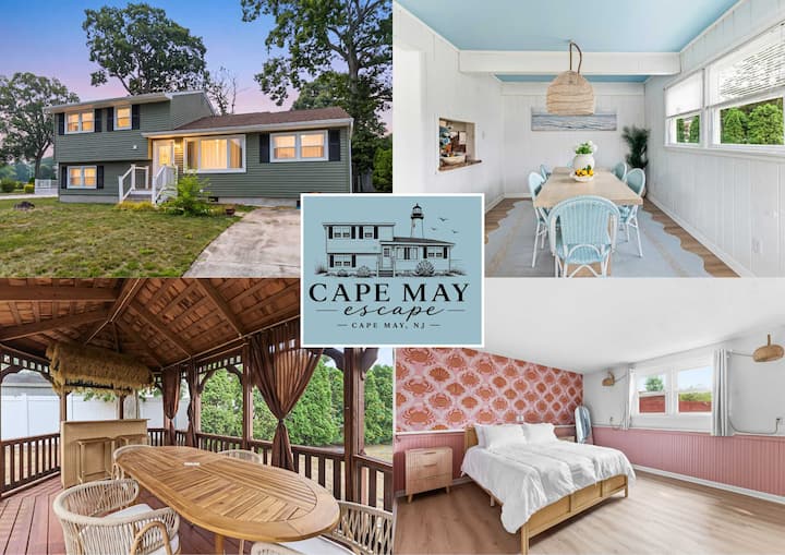Cape May Escape  Sleeps 10  Tiki Bar  Grill - Cape May, NJ