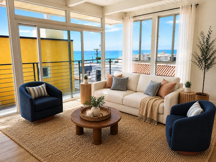 Designer Retreat  1 Block To Beach  Ocean View - Manhattan Beach, CA