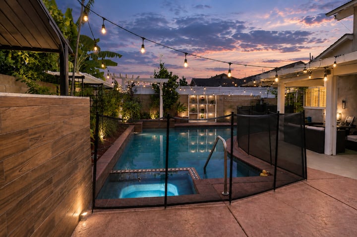 Lux 5br Retreat W/ Pool & Spa Near Disney & Beach - Garden Grove