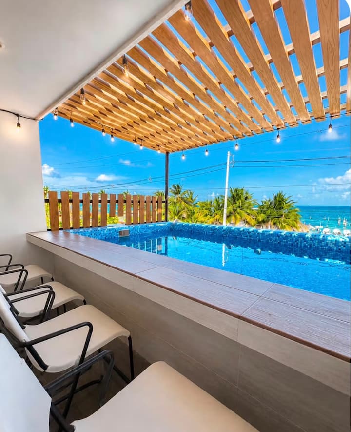 Casa Rocío Frente Al Mar Con Alberca Privada - Isla Mujeres
