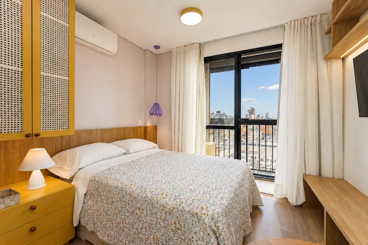 Modern Studio Downtown | A/c, Gym & Hotel Vibe - Curitiba
