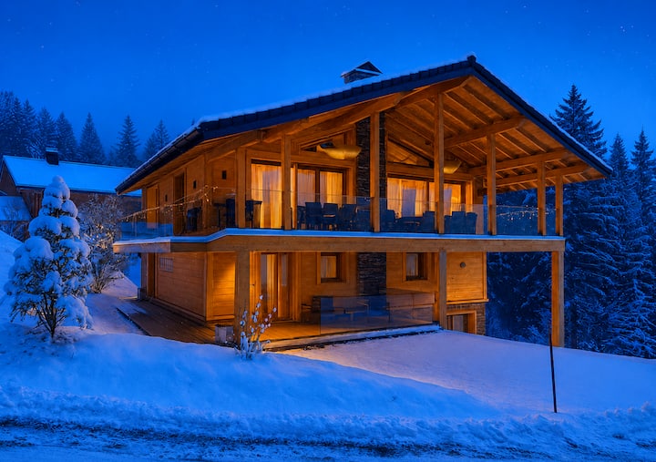 Chalet Eteila With Sauna, Jacuzzi And Cinema - Megève