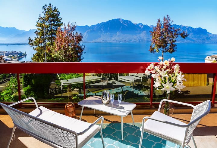 Hillside Studio With Panoramic Lake Views - Montreux