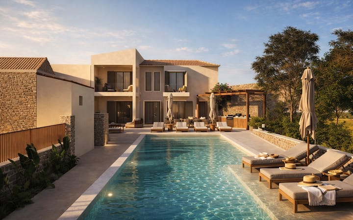 5br Villa With Pool, Outdoor Cinema And Fire Pit - Kreta