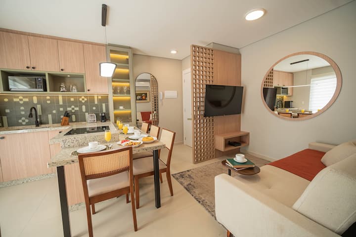 Apto Novo 2q Ecoville | Rooftop + Churrasqueira - Curitiba