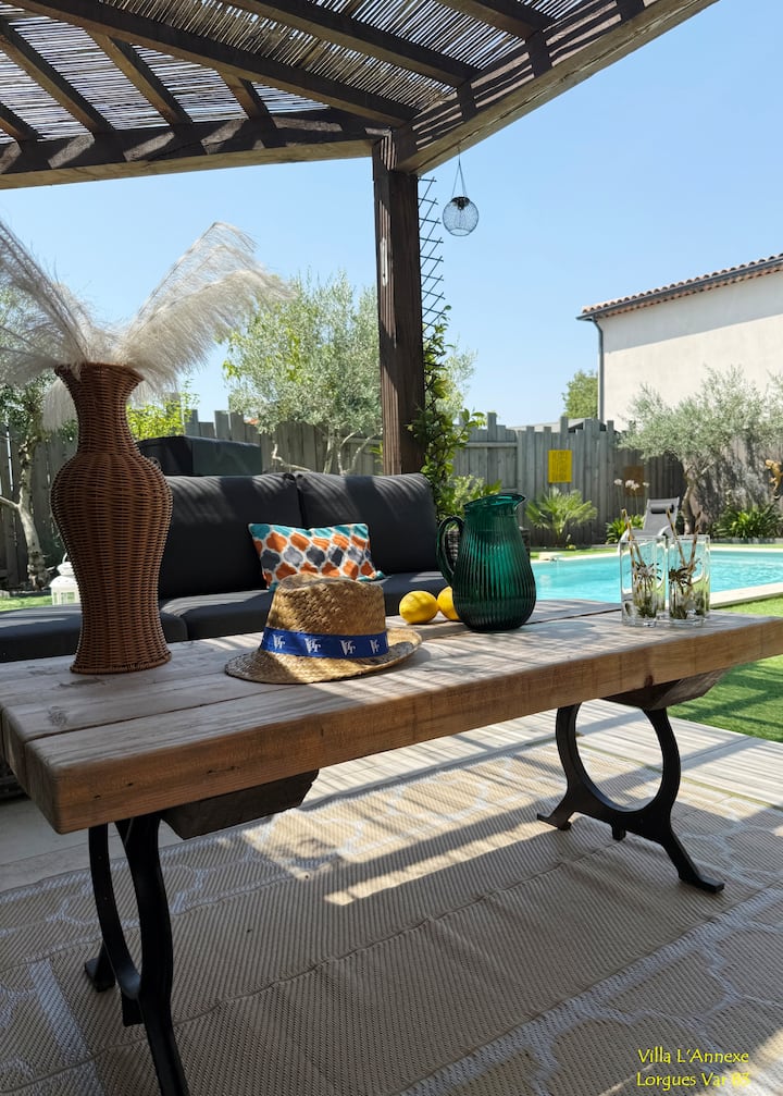Villa Plein Sud Adaptée Aux Familles 6 + 2 Bébés - Lorgues