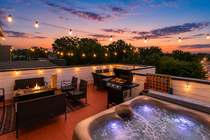 Rooftop Lounge W/ Hot Tub, Bbq  3 Mi To Broadway - Nashville, TN