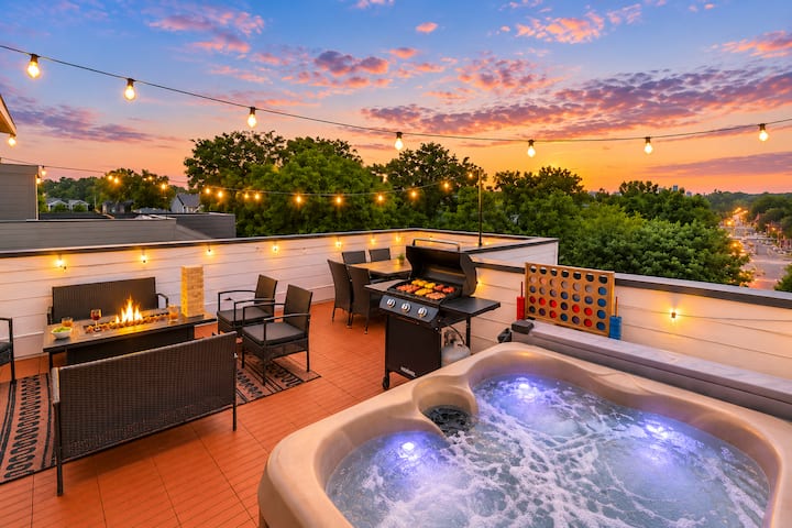 Rooftop Lounge W/ Hot Tub, Bbq  2 Mi To Broadway - Nashville, TN